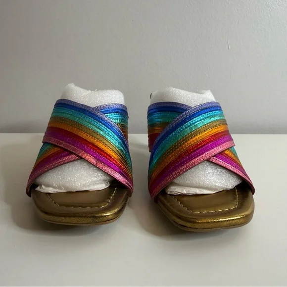 Seychelles Fleet Rainbow Heeled Sandals NWOT US 6.5 - Picture 4 of 9